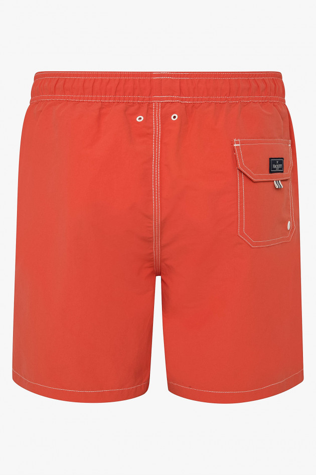 Hackett London Badehose in Korallrot