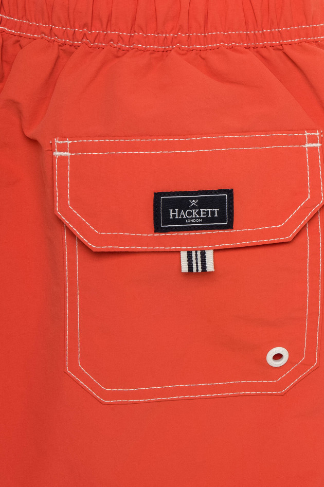 Hackett London Badehose in Korallrot