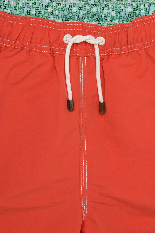 Hackett London Badehose in Korallrot