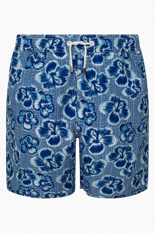 Hackett London Gemusterte Badehose in Blau