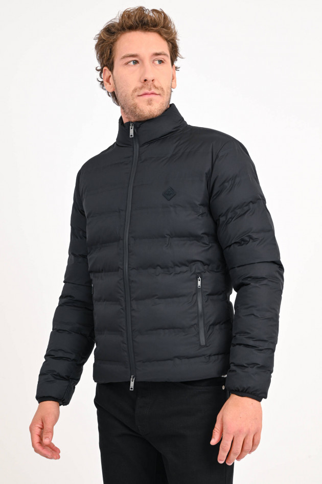 Hackett London Funktionelle Steppjacke in Schwarz