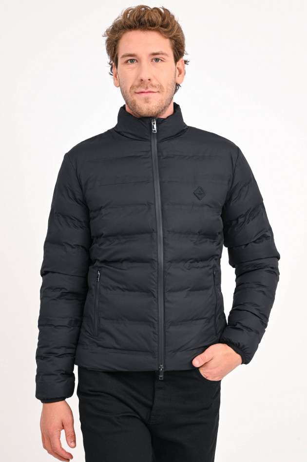 Hackett London Funktionelle Steppjacke in Schwarz