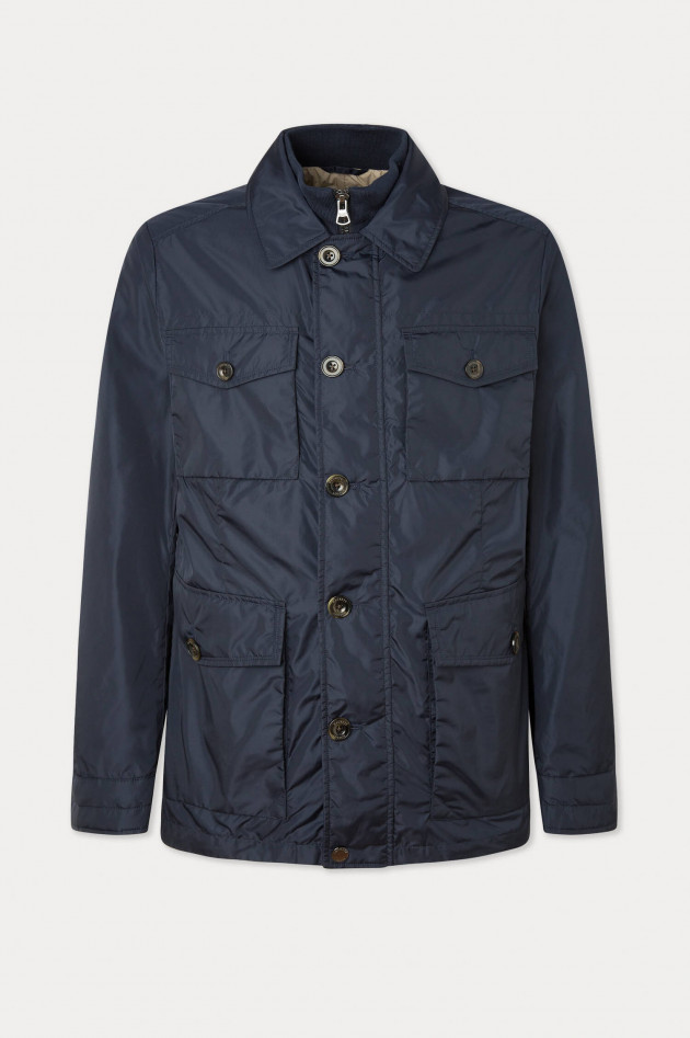 Hackett London Jacke mit doppelten Kragen in Navy