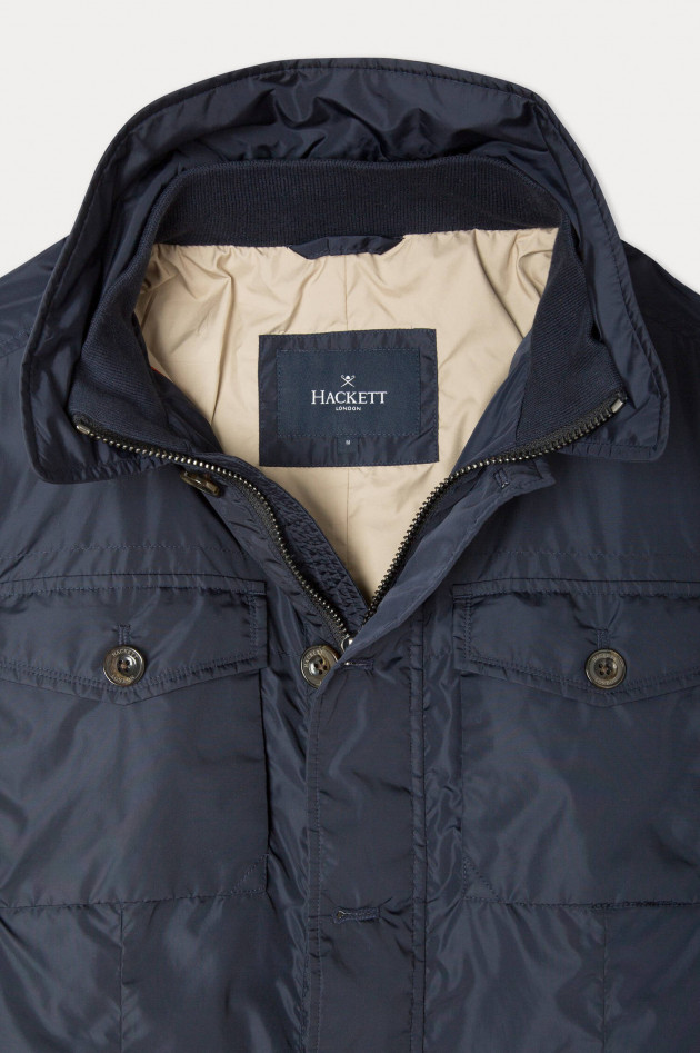 Hackett London Jacke mit doppelten Kragen in Navy