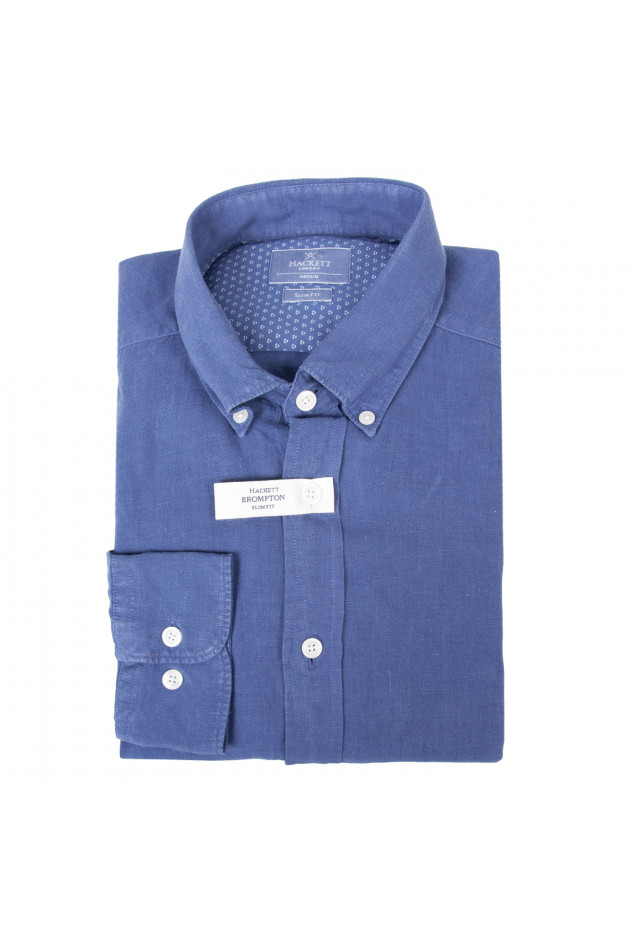 Hackett London Leinenhemd in Blau
