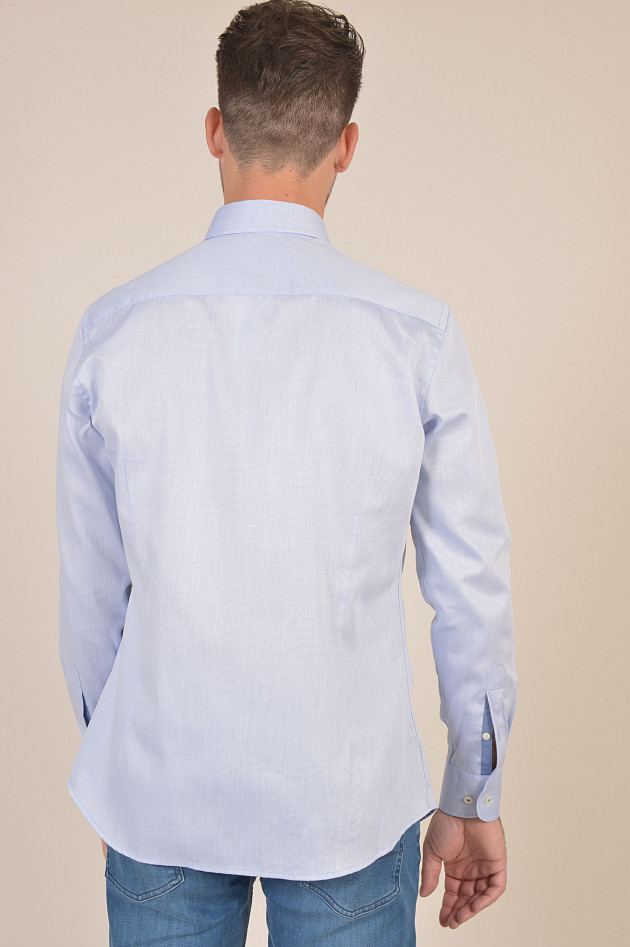 Hackett London Hemd aus Baumwolle in Hellblau gemustert