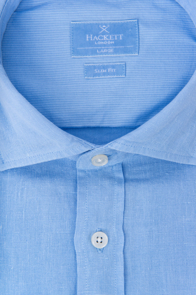 Hackett London Leinenhemd in Hellblau