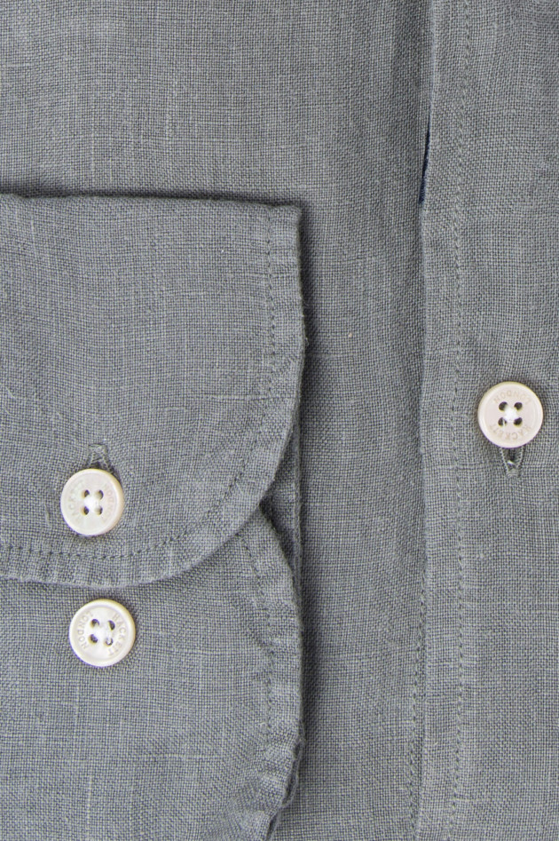 Hackett London Leinenhemd in Oliv