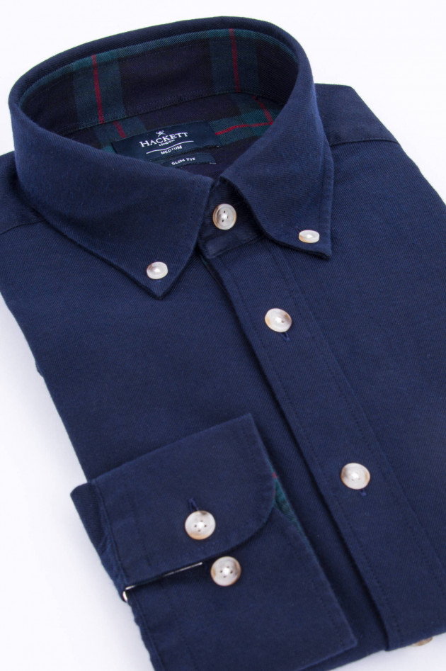 Hackett London Baumwollhemd in Navy