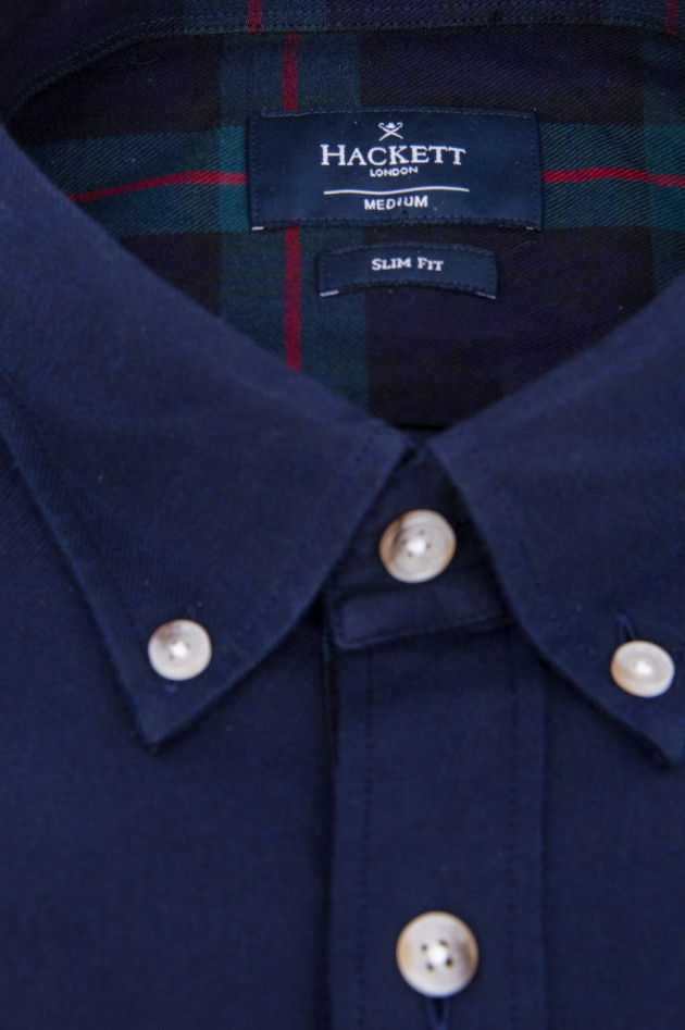 Hackett London Baumwollhemd in Navy