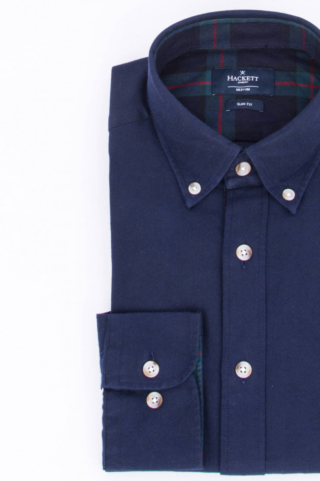 Hackett London Baumwollhemd in Navy