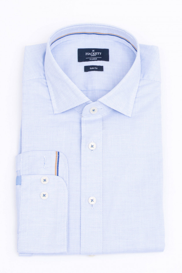 Hackett London Hemd in Hellblau meliert