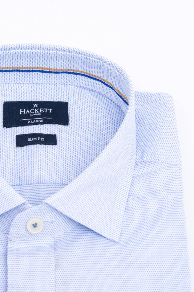 Hackett London Hemd in Hellblau meliert