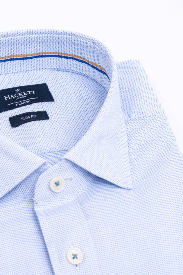 Hackett London Hemd in Hellblau meliert