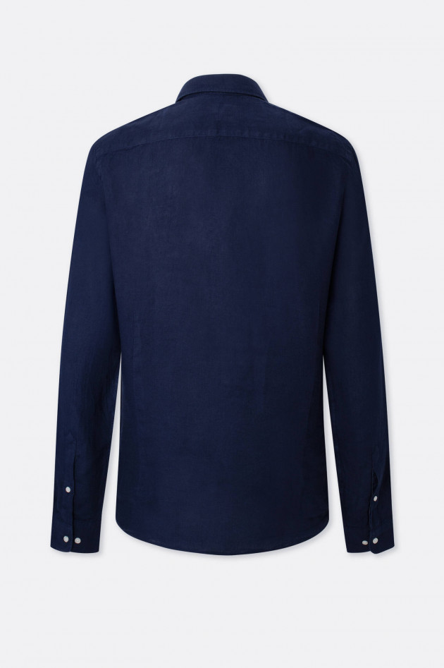 Hackett London Leinenhemd in Navy