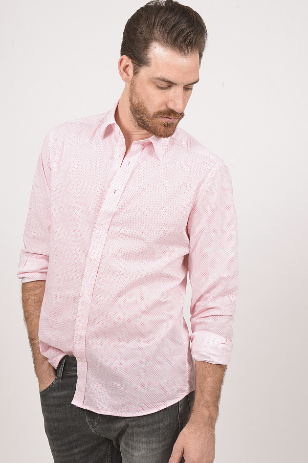 Hackett London Hemd aus Baumwolle in Rosa