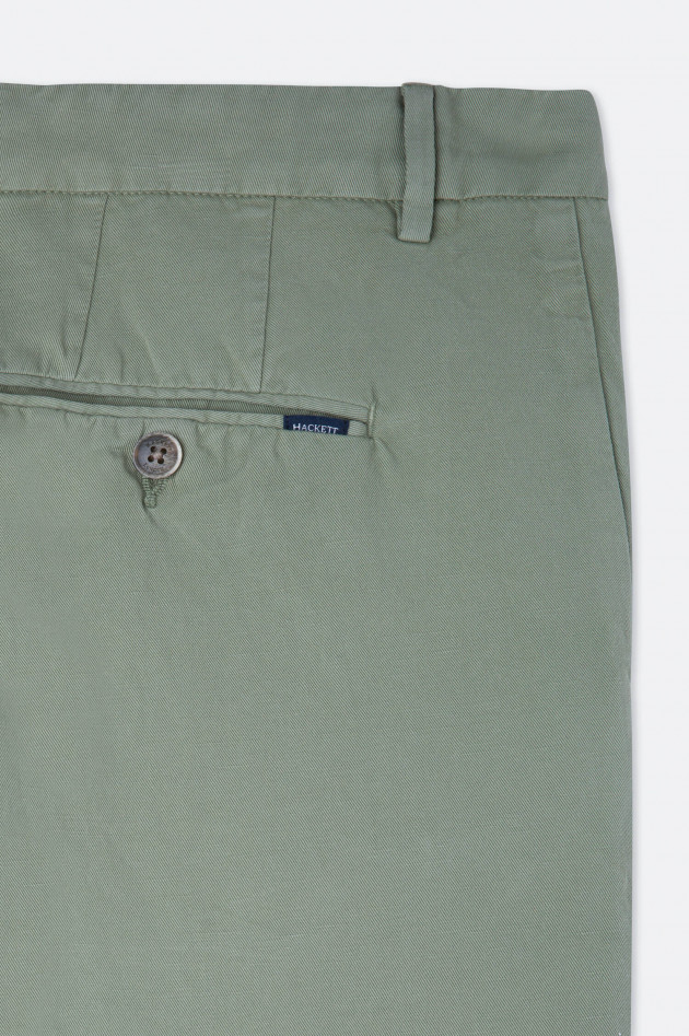 Hackett London Chino aus Baumwoll-Leinen-Mix in Salbei