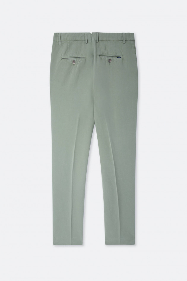 Hackett London Chino aus Baumwoll-Leinen-Mix in Salbei