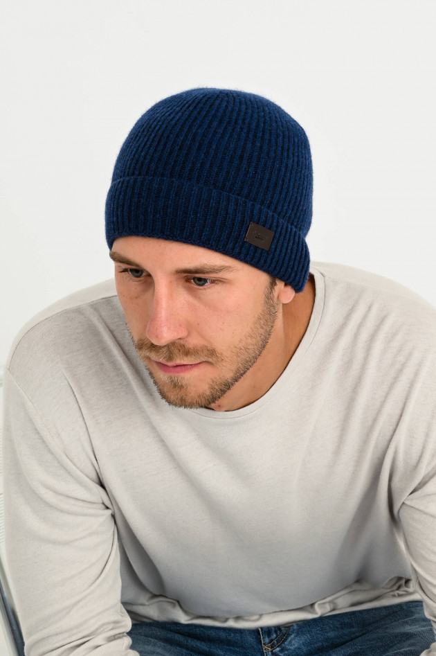 Hackett London Kaschmir Beanie in Navy