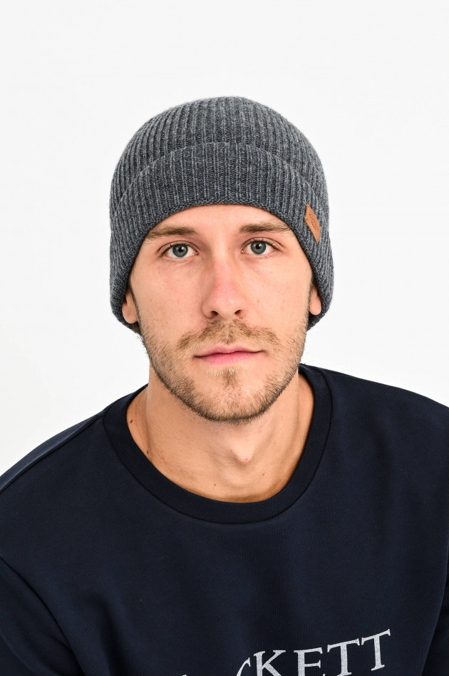 Hackett London Kaschmir Beanie in Grau