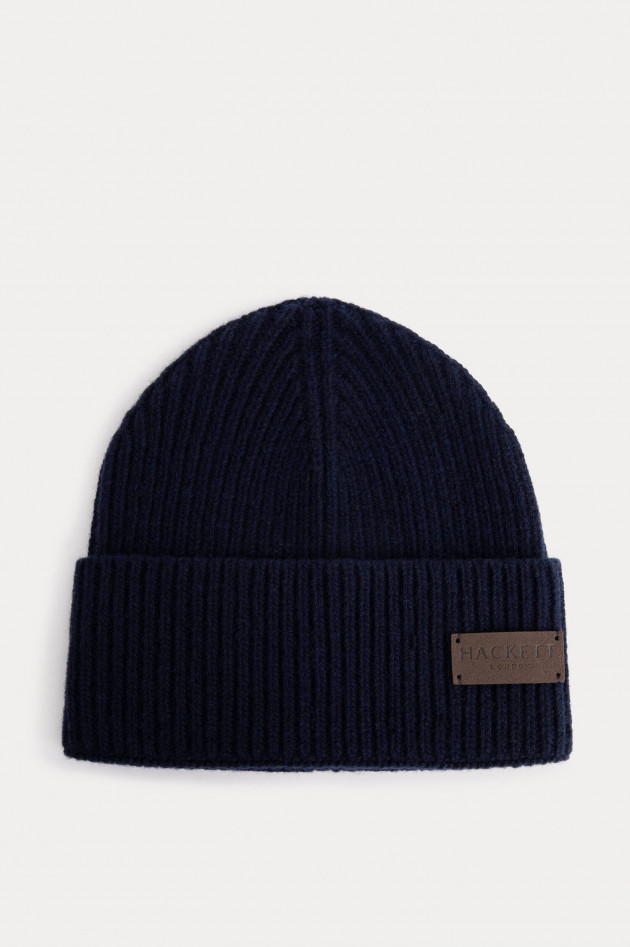 Hackett London Cashmix Mütze in Navy