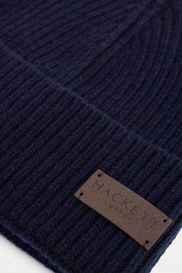 Hackett London Cashmix Mütze in Navy