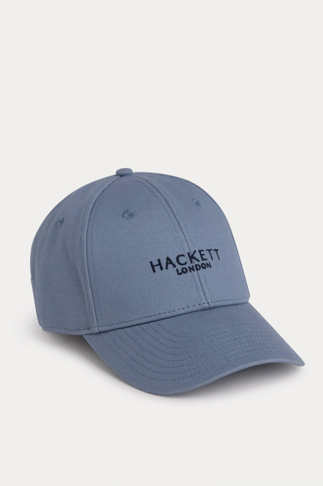 Hackett London Baseball-Cap mit Schriftzug in Mittelblau