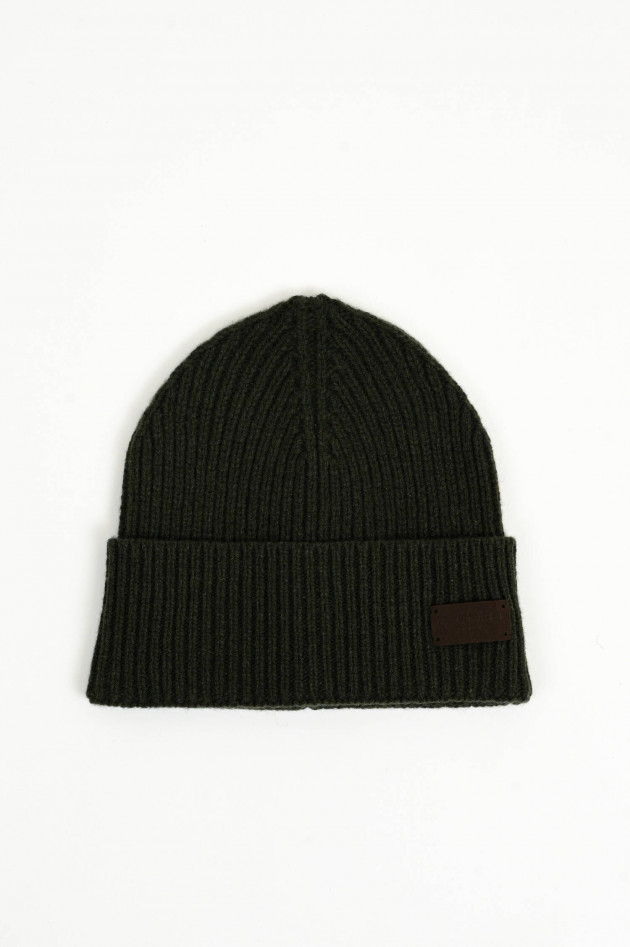 Hackett London Cashmere-Mütze in Oliv