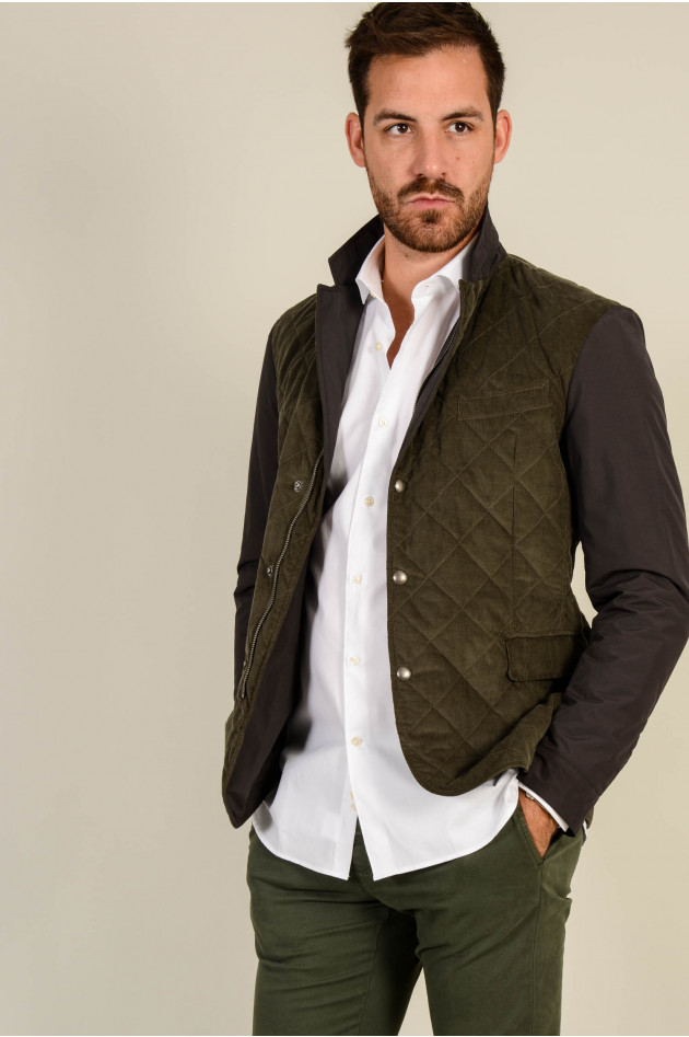 Hackett London Cord - Jacke in Oliv