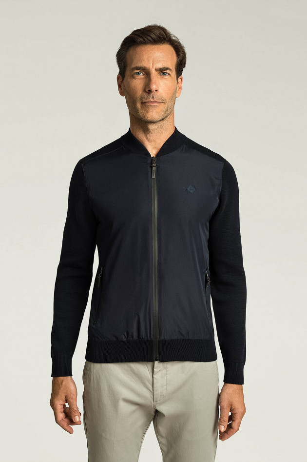 Hackett London Jacke aus Material-Mix in Navy