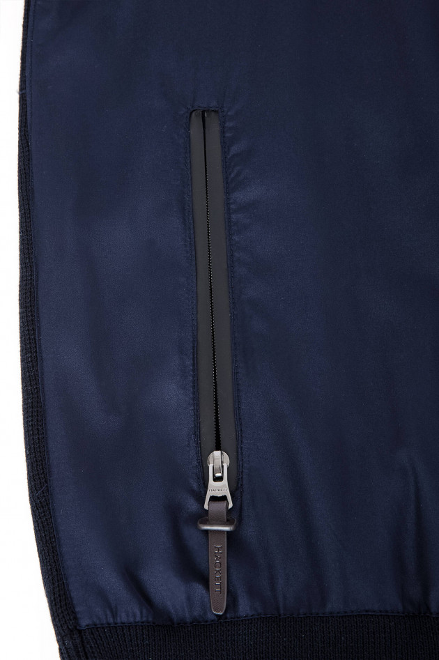 Hackett London Jacke aus Material-Mix in Navy