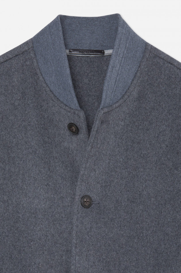 Hackett London Bomberjacke aus Woll-Mix in Grau