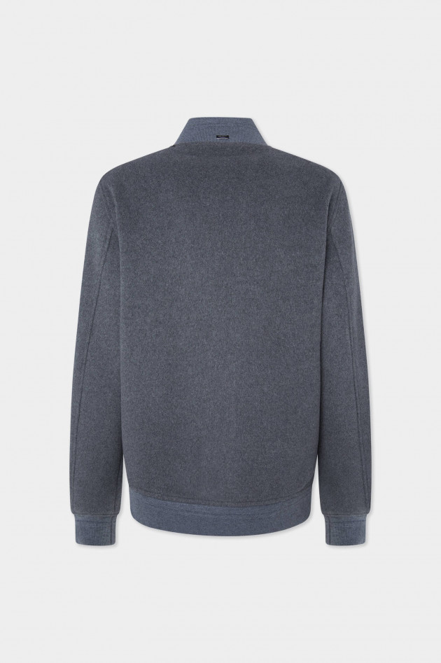 Hackett London Bomberjacke aus Woll-Mix in Grau