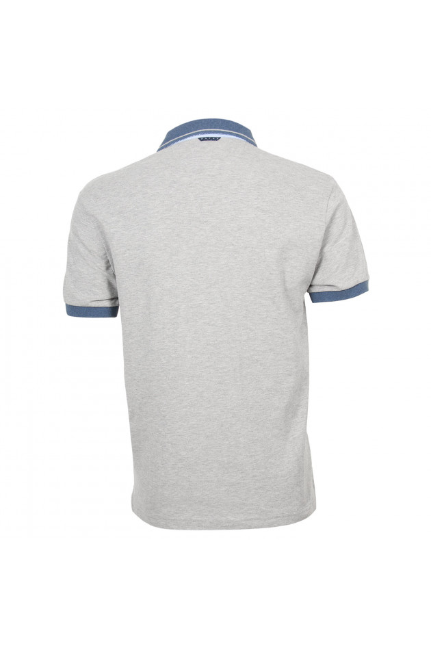 Hackett London Poloshirt in Grau/Blau