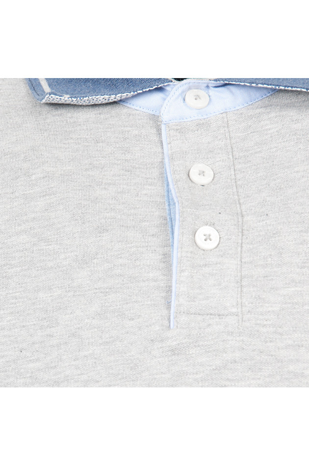 Hackett London Poloshirt in Grau/Blau