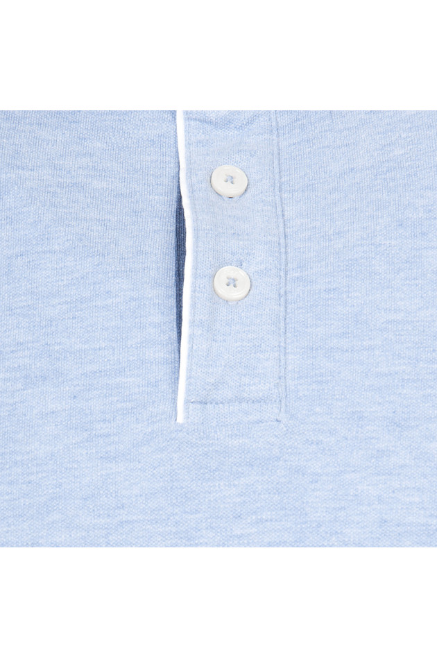 Hackett London Poloshirt in Hellblau/Grau