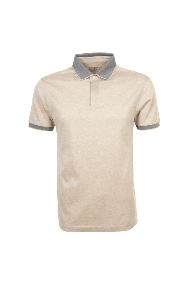 Hackett London Poloshirt in Beige/Grau
