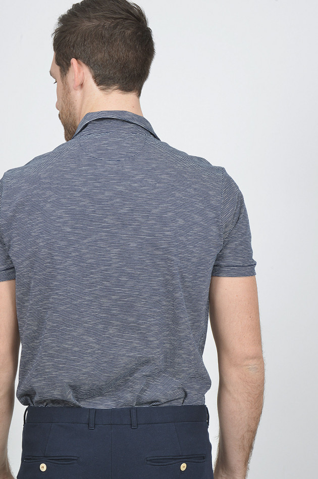 Hackett London T-Shirt in Blau/Weiß gestreift