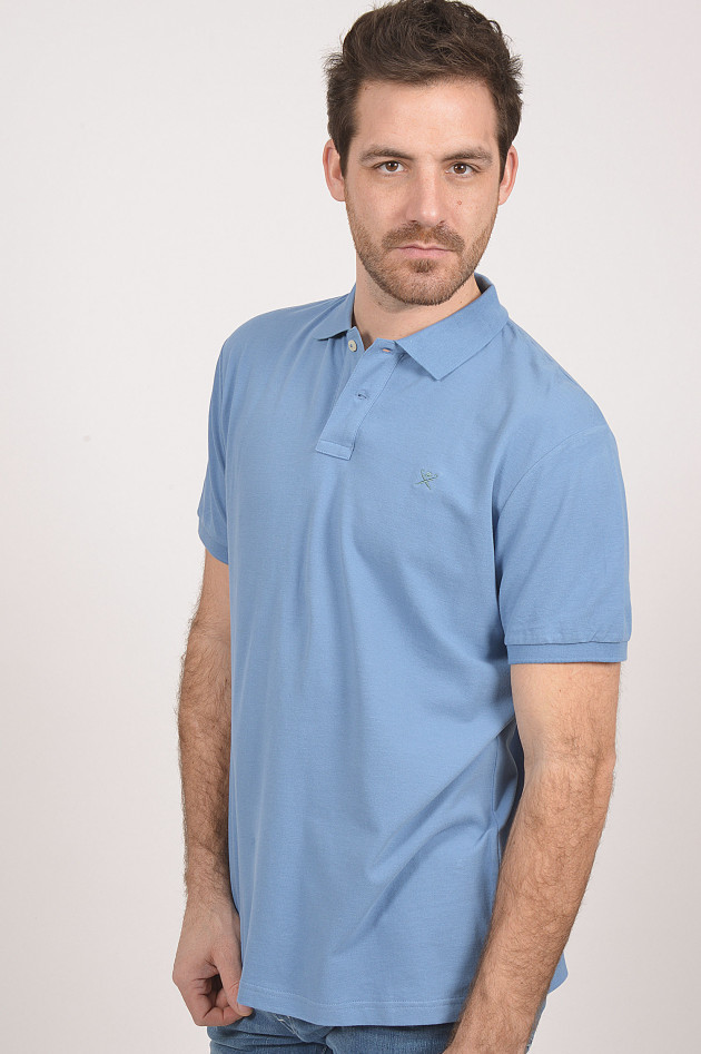 Hackett London Poloshirt in Hellblau