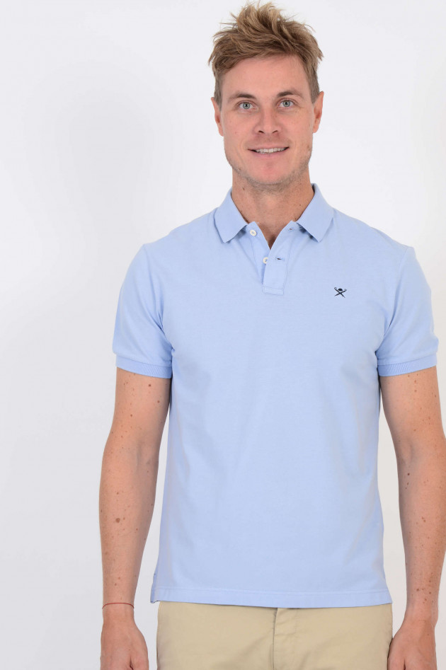 Hackett London Poloshirt in Hellblau