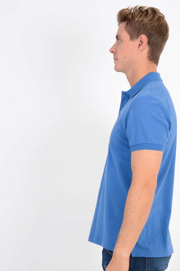 Hackett London Poloshirt in Mittelblau