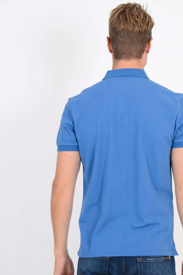 Hackett London Poloshirt in Mittelblau