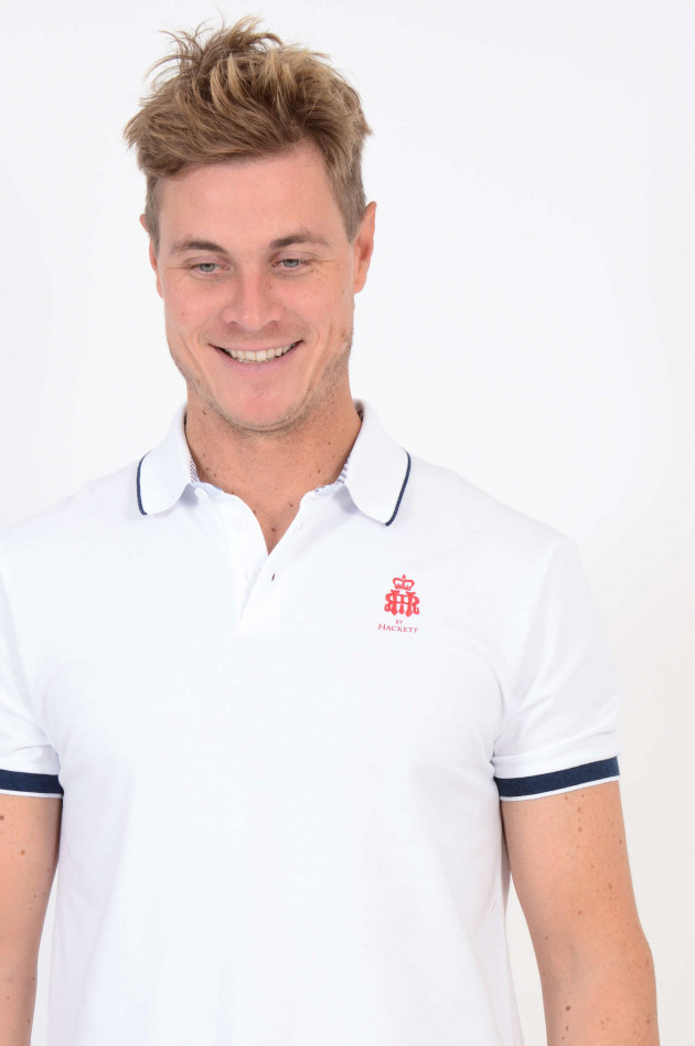 Hackett London Poloshirt in Weiß