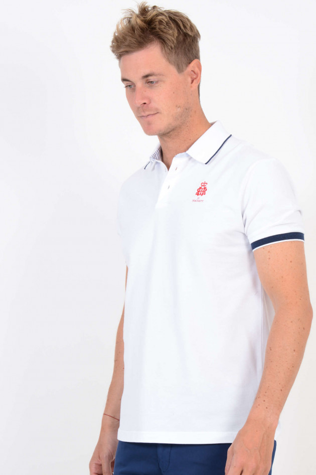 Hackett London Poloshirt in Weiß