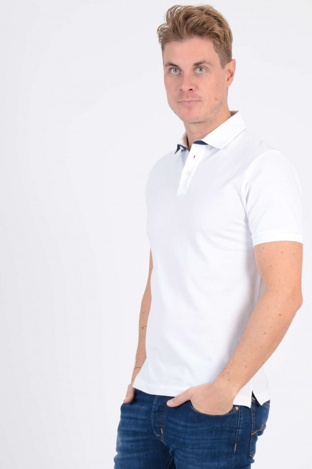 Hackett London Poloshirt aus Baumwolle in Weiß