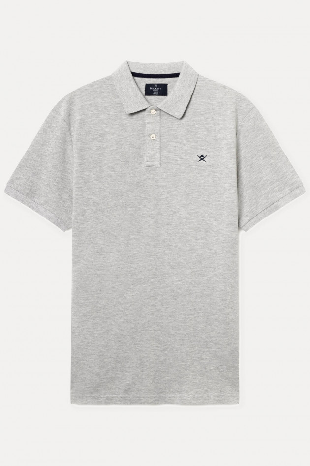 Hackett London Polo-Shirt mit gesticktem Logo in Hellgrau