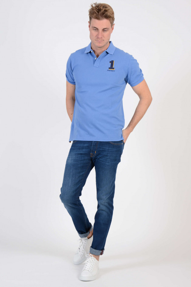 Hackett London Poloshirt in Hellblau