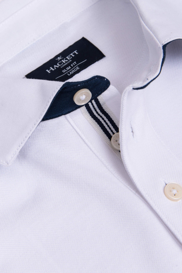 Hackett London Poloshirt RIVIERA in Weiß