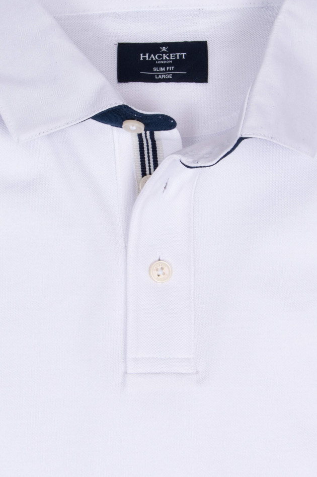Hackett London Poloshirt RIVIERA in Weiß