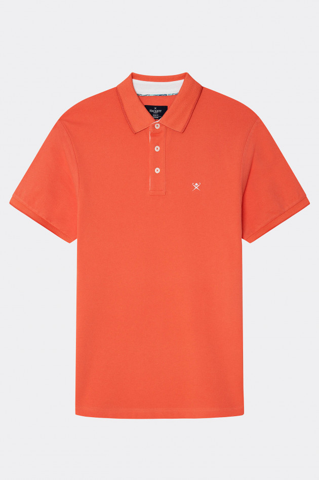 Hackett London Poloshirt mit Korallenmuster-Details in Koralle